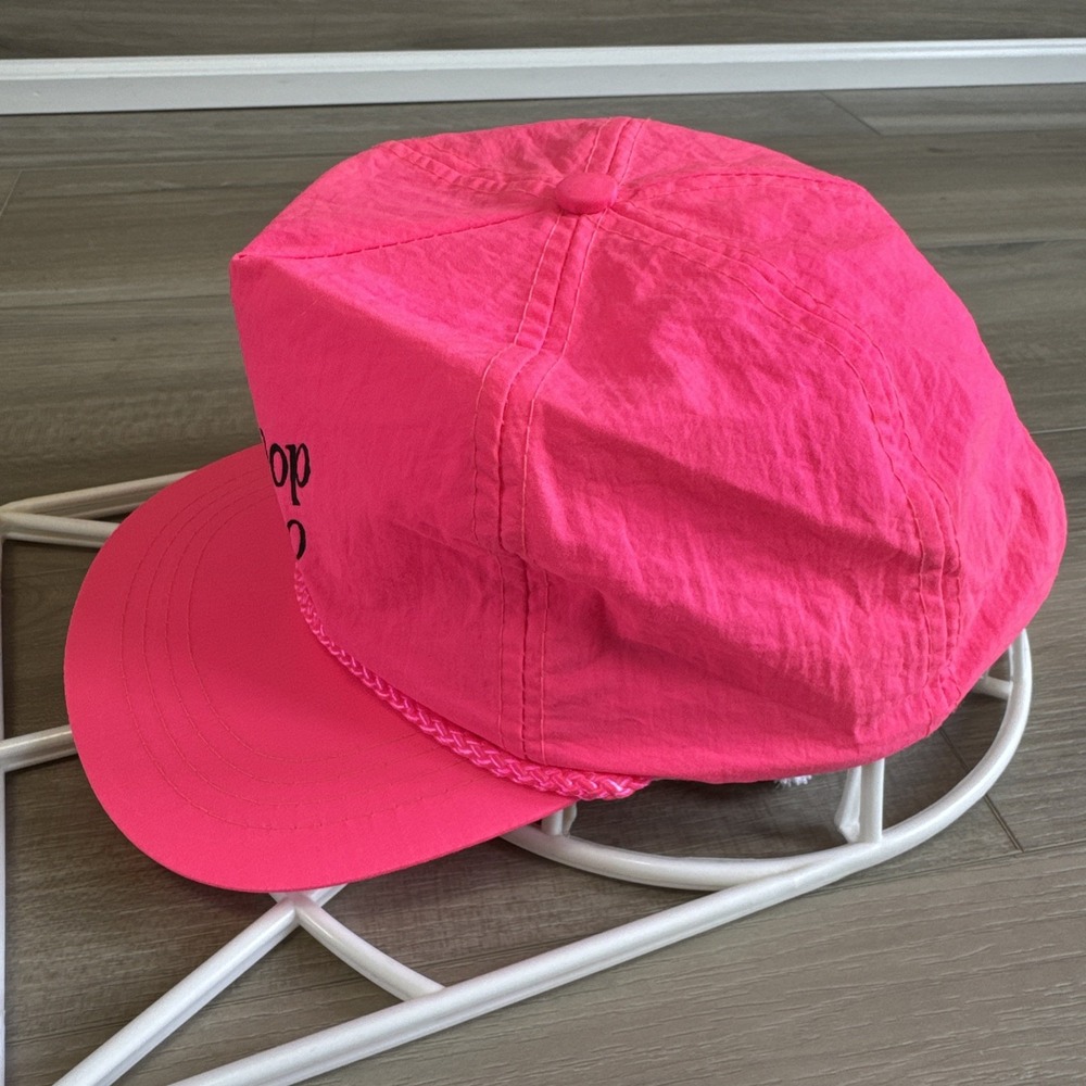 Vintage Doo Woo A-Doo Diner Neon Pink Rope Nylon Hat Made By Capital - Picture 6 of 9